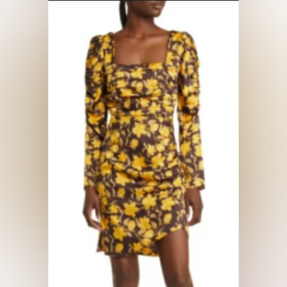 Fall Transition Floral Wedding Guest Dress